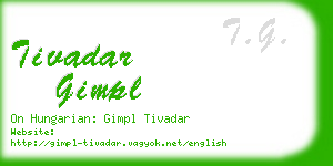 tivadar gimpl business card